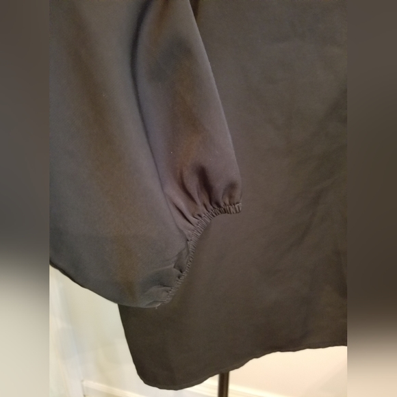 Verdusa Elegant Mock Neck Ruched Puff Long Sleeve Shirt Blouse - Picture 6 of 7